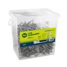 VIS TERRASSE INOX A2 EMPREINTE TORX 5 X 60 MM PAR 500 ATOUT PRO