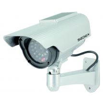 Caméra de surveillance factice avec panneau solaire extérieure SEDEA