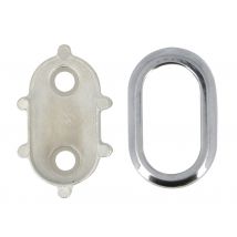 Support mural métal avec bague amovible 30 x 15 mm Finition chromé MOBOIS