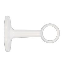 Support de barre de penderie L 50 mm diam 16 mm blanc par 2 MOBOIS