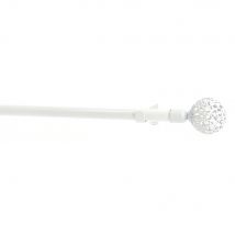 Kit tringle à rideaux extensible en métal de 1.60 à 3 m diam 16 à 19 mm Finition Blanc- MOBOIS