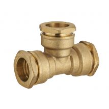 Raccord laiton Té égal pour tube PE diamètre 20 mm