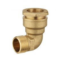 Raccord laiton coude mâle 26/34 pour tube PE diamètre 32 mm