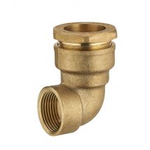Raccord laiton coude femelle 15/21 pour tube PE diamètre 20 mm