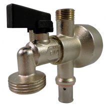 Robinet applique à sertir pour PER diamètre 12 mm