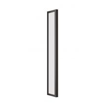 Volet fixe verre transparent profilé noir mat 36 x 200 cm ATELIER DU BAIN
