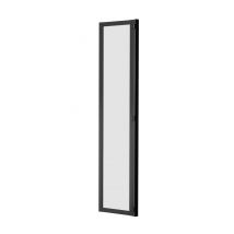 Volet pivotant 180° verre transparent profilé noir mat 40x 200 cm ATELIER DU BAIN