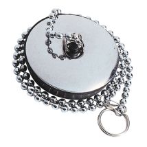 Bouchon pour évier Ø52 mm avec enjoliveur et chaînette - WIRQUIN