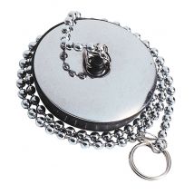Bouchon pour évier Ø57 mm avec enjoliveur et chainette - WIRQUIN
