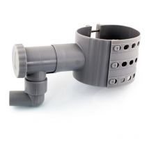 Collecteur d'eau de pluie gris pour gouttière pour récupérateur d'eau FITT