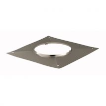 Plaque supérieure d'étanchéité inox carré 35 cm diamètre 100 mm POUJOULAT