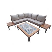 Salon de jardin d'angle OSLO 5 personnes acacia GIVEX