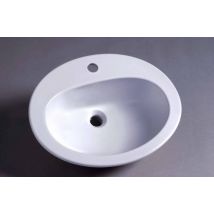 Vasque ovale à encastrer NF Sisteron L 540 x P 430 mm PERLINE