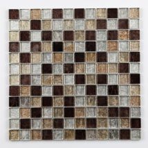 Mosaique 30x30 verre marron
