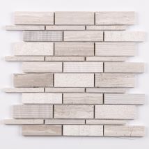 Mosaïque mural intérieur effet marbre WOODGREY 30 x 30 cm SAS MAT INTER