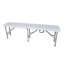 Banc de jardin pour réception pliable polyéthylène blanc 180 cm - JARDIN SAUVAGE