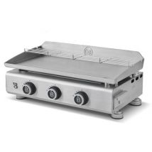 Plancha à gaz 3 brûleurs Silvia II G Inox BRASERO
