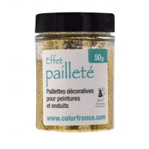 Paillettes dorées pour peinture et enduit 50 gr COLOR FRANCE