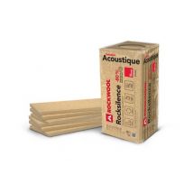 Panneau de laine de roche Rocksilence- Épaisseur 40 mm - l.0,60 x L.1,35 m ROCKWOOL