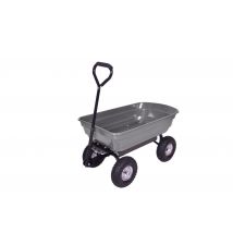 Remorque de jardin basculante gris 250 kg - TURFMASTER