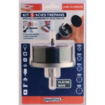 Scie cloche 5 lames diamètre 35 à 85 mm SMARTOOL