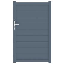 Portillon aluminium BREZINS l.1,00 x H.1,60 m gris JARDIMAT