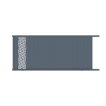 Portail coulissant aluminium THYEZ l.3,50 x H.1,55 m motorisé gris JARDIMAT