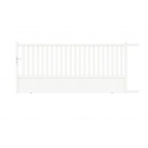 Portail coulissant aluminium CHAMBERY l.4,00 x H.1,55 m blanc JARDIMAT
