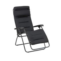 Fauteuil relax matelassé zéro gravité noir acier RSX CLIP -LAFUMA