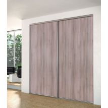 Porte de placard coulissante acacia gris 1 vantail H 2,50 m x L 0,61 m YKARIO