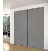Porte de placard coulissante gris souris 1 vantail H 2,50 m x L 0,61 m YKARIO