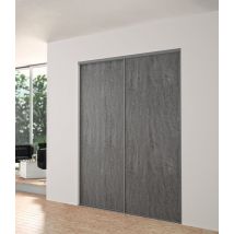 Porte de placard coulissante gris béton H 2,50 m x L 0,914 m YKARIO