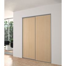 Porte de placard coulissante chêne blond H 2,50 m x L 0,614 m YKARIO