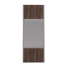 Porte de placard Miroir et Noyer Fumé Profil gris H 248,5 x L 62,2 cm YNGENIO