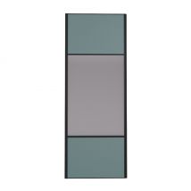 Porte de placard Miroir et Opale Profil noir H 248,5 x L 62,2 cm YNGENIO
