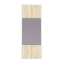 Porte de placard Miroir et Acacia Crème Profil blanc H 248,5 x L 92,2 cm YNGENIO