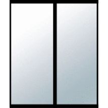 Verrière Louvre Profil Noir Sablé Vitrage Verre Clair L. 865 mm x H. 1125mm YKARIO