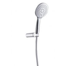 Douchette 3 jets 120 mm chromée avec flexible 150 cm et support Circle ESSEBAGNO