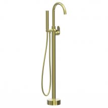Mitigeur colonne or brossé pour baignoire îlot Charme ESSEBAGNO