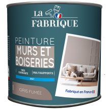 Peinture mur et boiserie Gris Fumé mat 500 ml - LA FABRIQUE