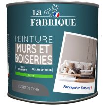 Peinture mur et boiserie Gris Plomb satin 125 ml - LA FABRIQUE