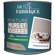 Peinture mur et boiserie Brun Hiver satin 500 ml - LA FABRIQUE