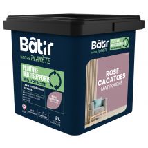 Peinture multi supports mat rose cacatoes 2L BATIR NOTRE PLANETE