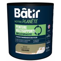 Peinture multi supports velours beige paresseux 0,5L BATIR NOTRE PLANETE