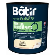 Peinture multi supports velours blanc guépard 0,5L BATIR NOTRE PLANETE