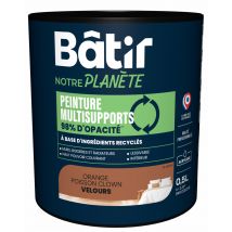 Peinture multi supports velours orange poisson clown 0,5L BATIR NOTRE PLANETE