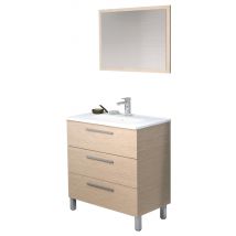 Meuble de salle de bains Ondise 3 tiroirs 80 x 86 x 45 cm bois mélaminé bois - ONDEE