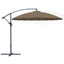 Parasol déporté pagode diamètre 3 m taupe PROLOISIRS Livraison à domicile incluse
