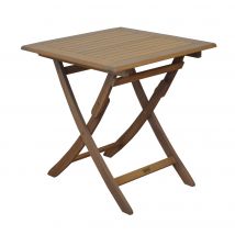 Table de jardin pliante SOPHIE acacia 70 x 70 cm - PROLOISIRS