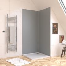 Panneau mural de douche 90x210 cm argent - AURLANE